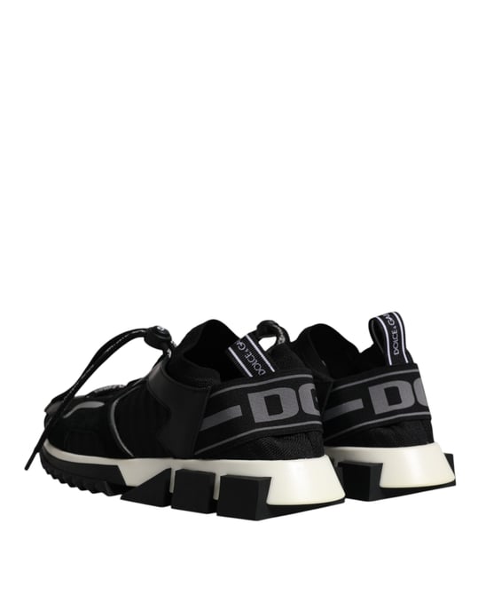 Dolce & Gabbana Zwart Witte Logo Sorrento Heren Sneakers Schoenen - Image 5