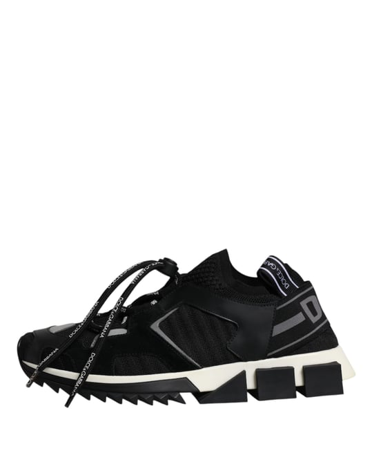 Dolce & Gabbana Zwart Witte Logo Sorrento Heren Sneakers Schoenen - Image 6