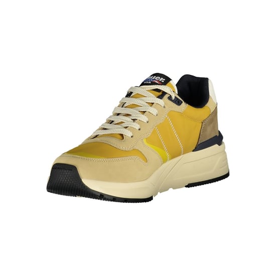 Blauer Beige Polyester Sneakers - Image 3