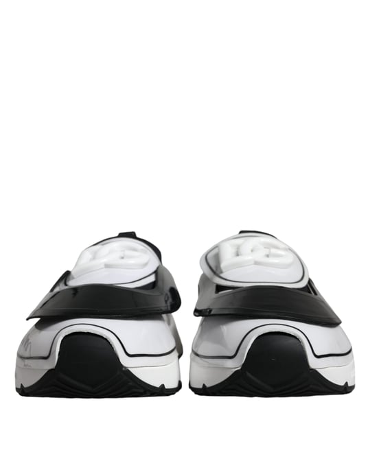 Dolce & Gabbana Witte Zwarte Logo Plaque Daymaster Sneakers Schoenen - Image 2