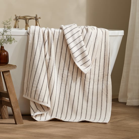 Yard Hebden Narrow Striped 100% Cotton XL Bath Sheet - Image 1