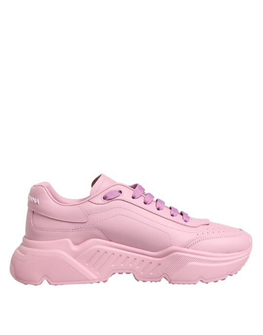 Dolce & Gabbana Roze Leren Daymaster Lage Sneakerschoenen - Image 1