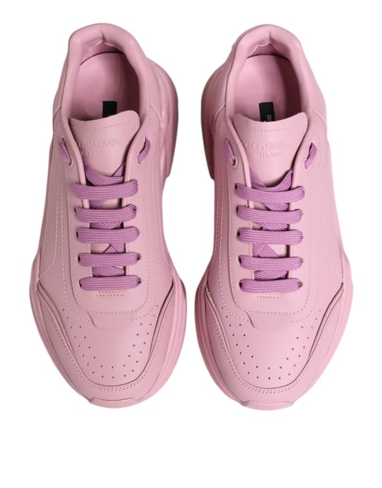 Dolce & Gabbana Roze Leren Daymaster Lage Sneakerschoenen - Image 3