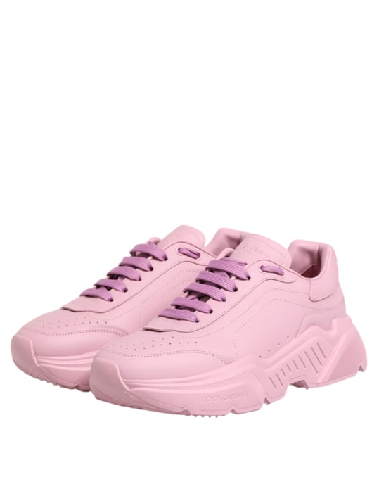 Dolce & Gabbana Roze Leren Daymaster Lage Sneakerschoenen - Image 4