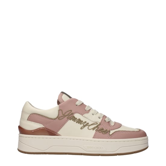 Jimmy Choo Roze Leren Lage Sneakers - Image 1