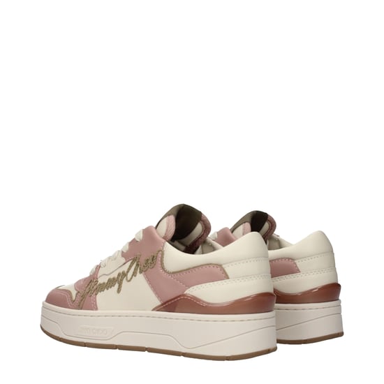 Jimmy Choo Roze Leren Lage Sneakers - Image 4