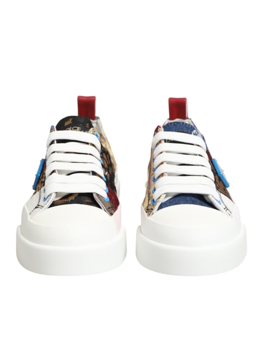 Dolce & Gabbana Flerfärgad Patchwork Lågtopps Sneakers Skor - Image 3