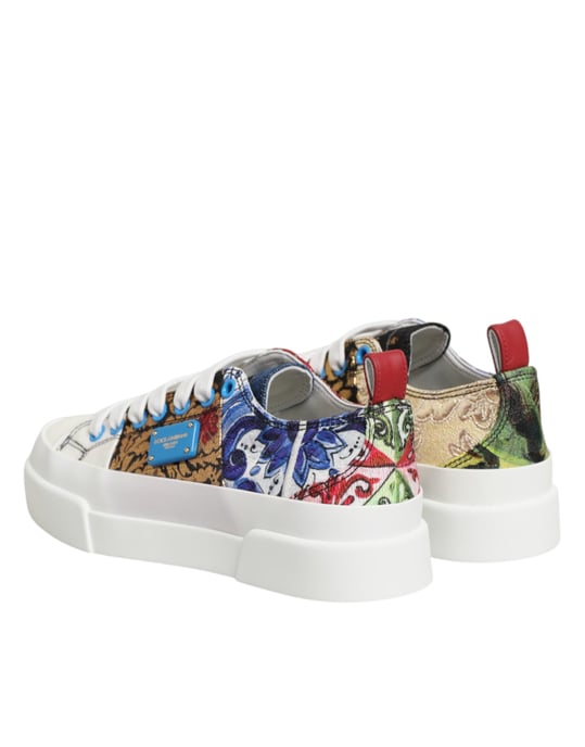 Dolce & Gabbana Flerfärgad Patchwork Lågtopps Sneakers Skor - Image 6
