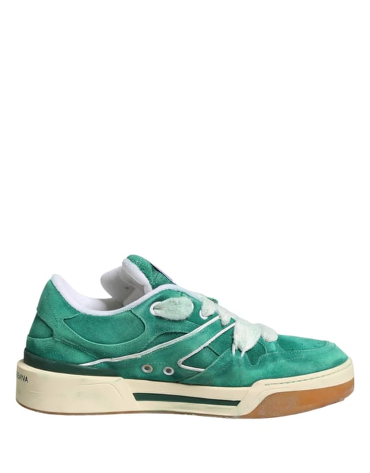 Dolce & Gabbana Groene Suède Nieuwe Roma Lage Sneakerschoenen - Image 2