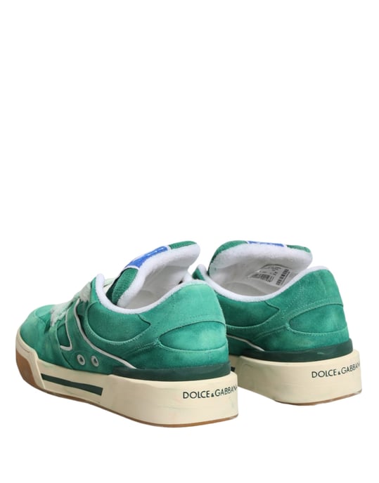 Dolce & Gabbana Groene Suède Nieuwe Roma Lage Sneakerschoenen - Image 6