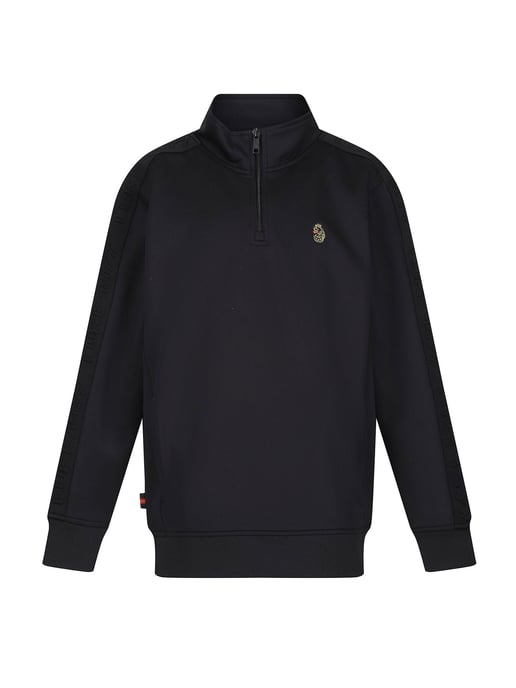 Luke 1977 Junior TTTQR Quarter Zip Sweatshirt in Black - Image 1
