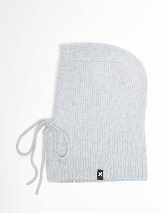 COLLUSION Unisex hooded balaclava in light grey - Image 1
