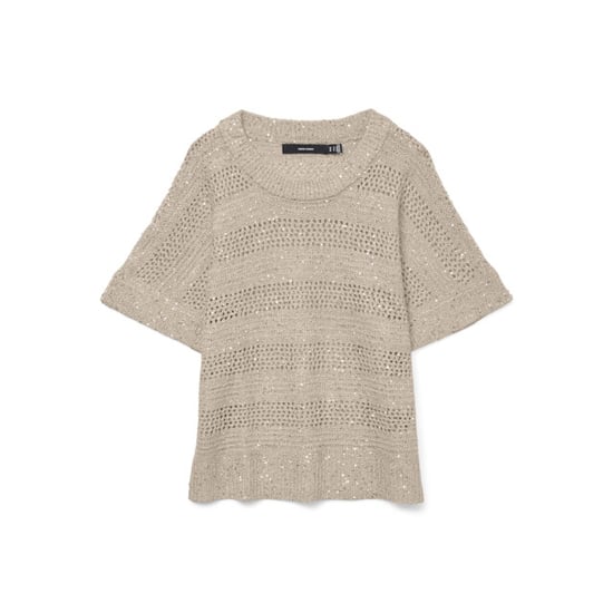 Vero Moda Vmleilani stripe ss o-neck pullover zand - Image 1
