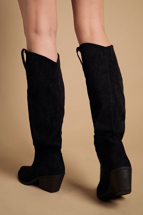 Winnie Faux Suede Slouch Calf Boots - Image 3