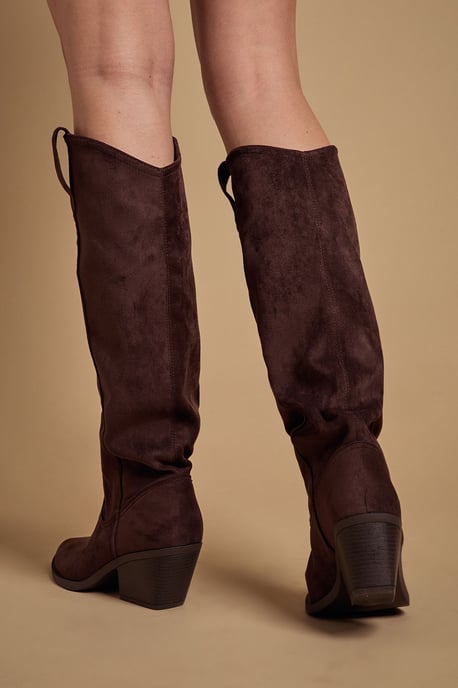 Winnie Faux Suede Slouch Calf Boots - Image 3
