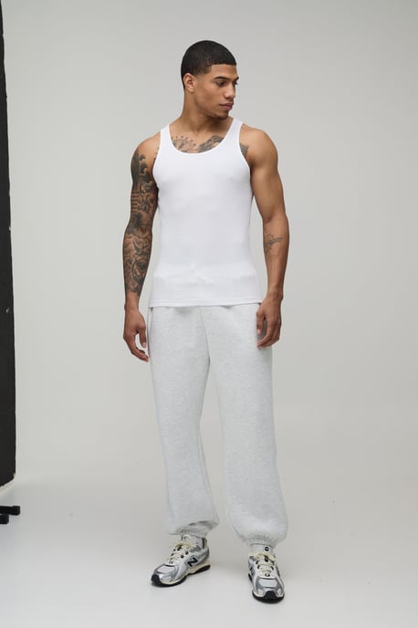 Basic Slim Fit Ribbed Vest - Image 4