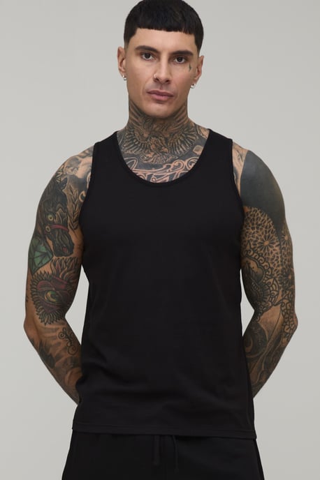 Tall 2 Pack Basic Regular Fit Vests - Image 1