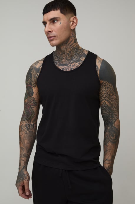 Tall 2 Pack Basic Regular Fit Vests - Image 3