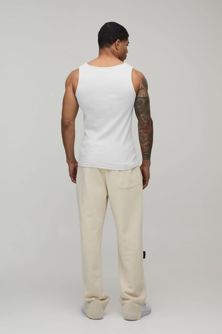 Basic Muscle Fit Ribbed Vest - Image 2