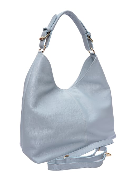Anna Luchini Turquoise Rundleer Tas - Image 2