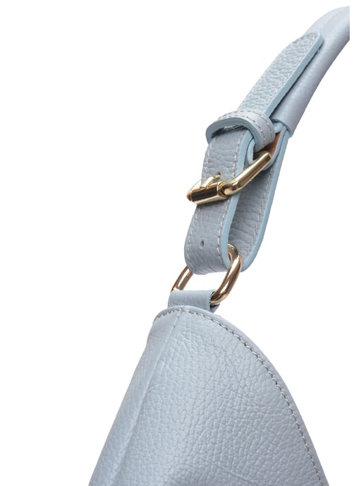 Anna Luchini Turquoise Rundleer Tas - Image 3