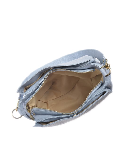 Isabella Rhea Turquoise Rundleer Tas - Image 4