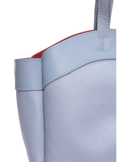 Anna Luchini Turquoise Rundleer Tas - Image 3