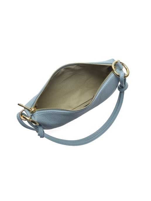 Anna Luchini Turquoise Rundleer Tas - Image 4