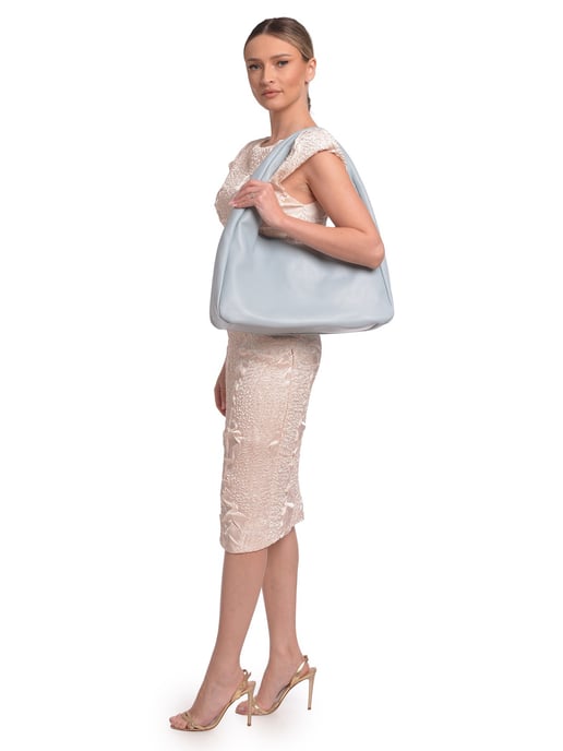 Roberta M Turquoise Rundleer Tas - Image 5