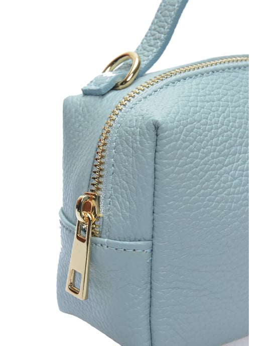 Isabella Rhea Turquoise Rundleer Tas - Image 3