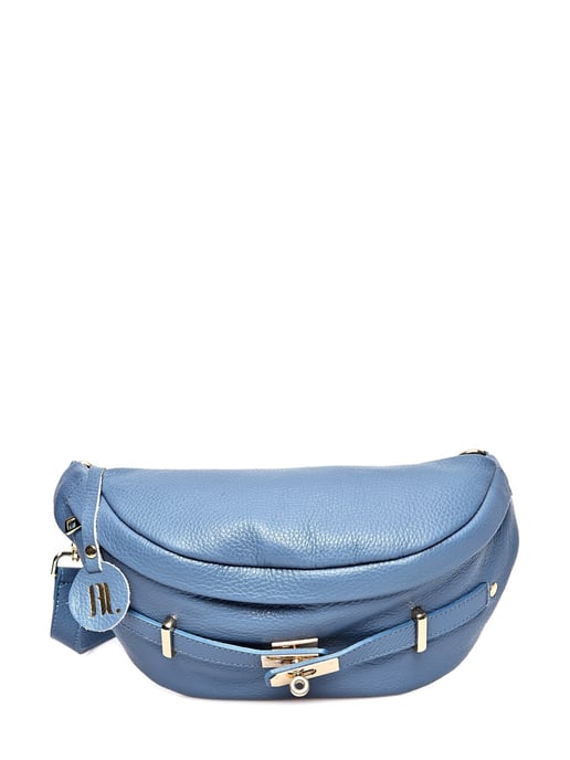Anna Luchini Turquoise Rundleer Tas - Image 1