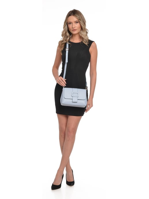 Luisa Vannini Turquoise Rundleer Tas - Image 5