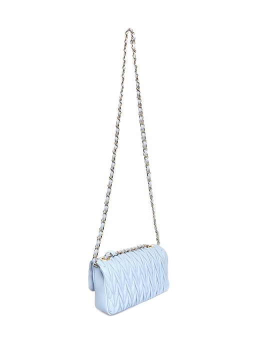 Luisa Vannini Turquoise Rundleer Tas - Image 2
