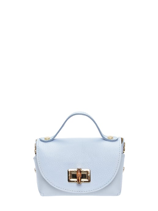 Anna Luchini Turquoise Rundleer Tas - Image 1