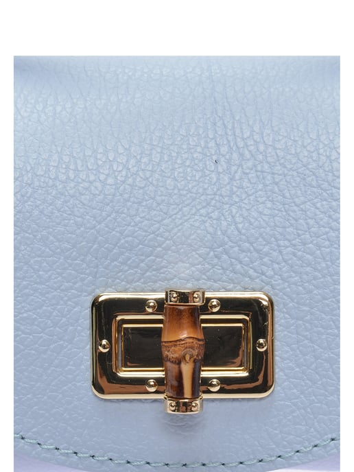 Anna Luchini Turquoise Rundleer Tas - Image 3