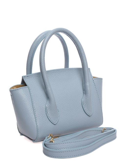 Anna Luchini Turquoise Rundleer Tas - Image 2