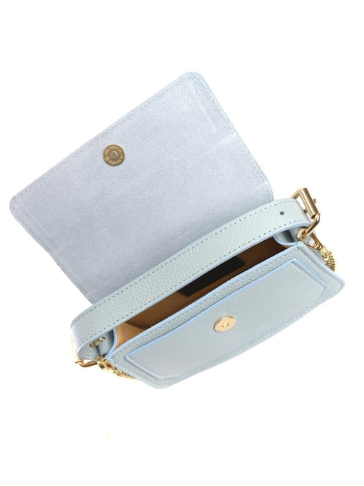 Anna Luchini Turquoise Rundleer Tas - Image 4