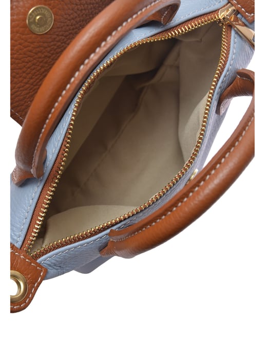 Roberta M Turquoise Rundleer Tas - Image 4