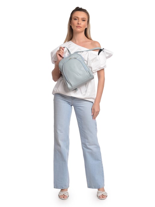 Anna Luchini Turquoise Leather Bag - Image 5