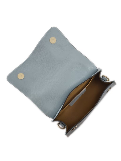 Luisa Vannini Turquoise Rundleer Tas - Image 4
