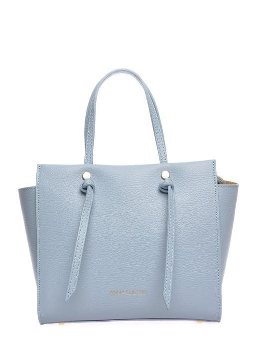 Anna Luchini Turquoise Rundleer Tas - Image 1