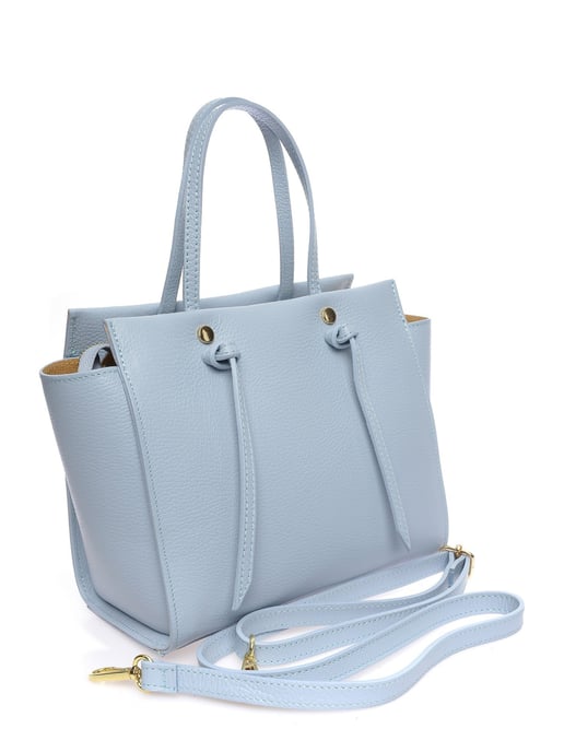 Anna Luchini Turquoise Rundleer Tas - Image 2