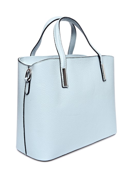 Anna Luchini Turquoise Rundleer Tas - Image 2
