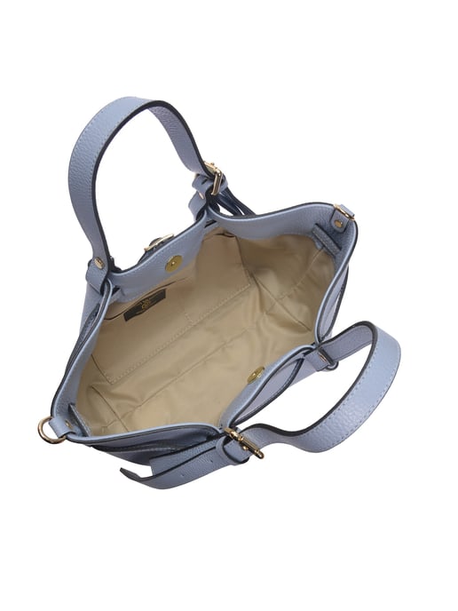 Luisa Vannini Turquoise Rundleer Tas - Image 4