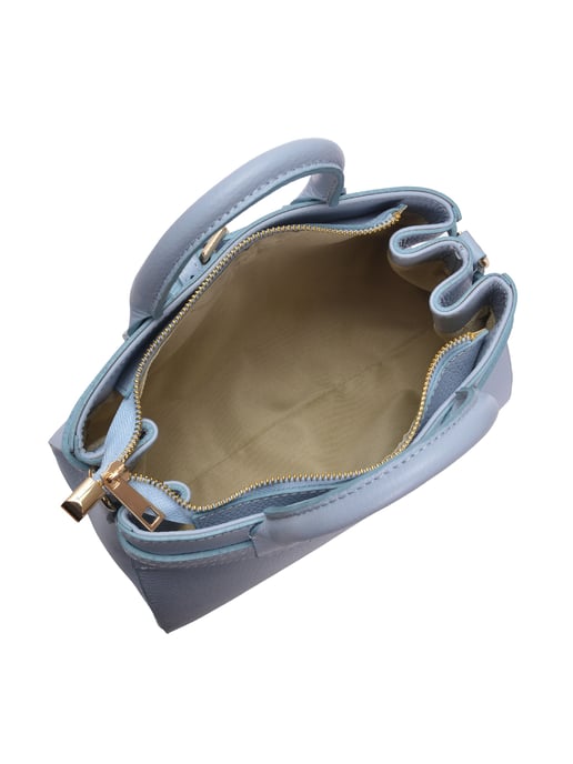 Isabella Rhea Turquoise Rundleer Tas - Image 4