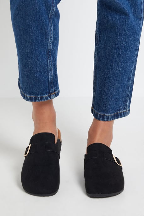 Aveline Faux Suede Closed Toe Footbed Mules - Image 2