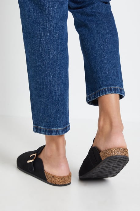 Aveline Faux Suede Closed Toe Footbed Mules - Image 3