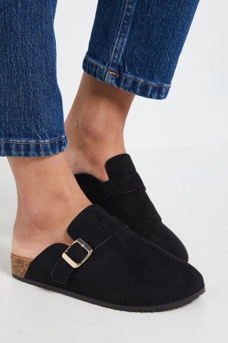Aveline Faux Suede Closed Toe Footbed Mules - Image 4