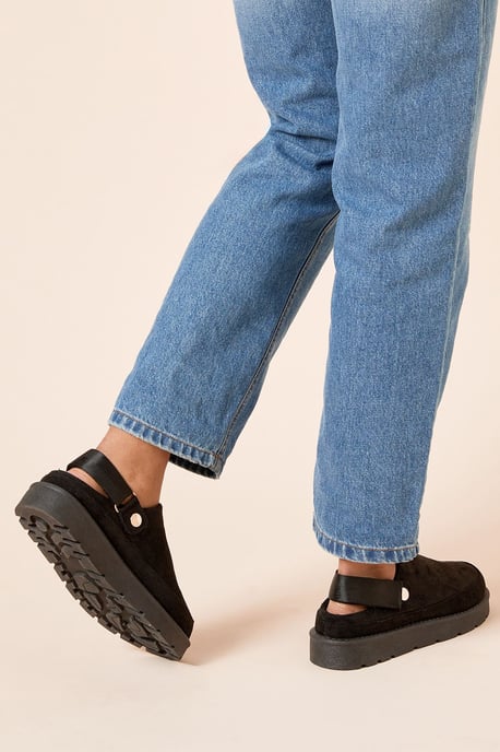 Zinnias Faux Slingback Closed Toe Cosy Mules - Image 3