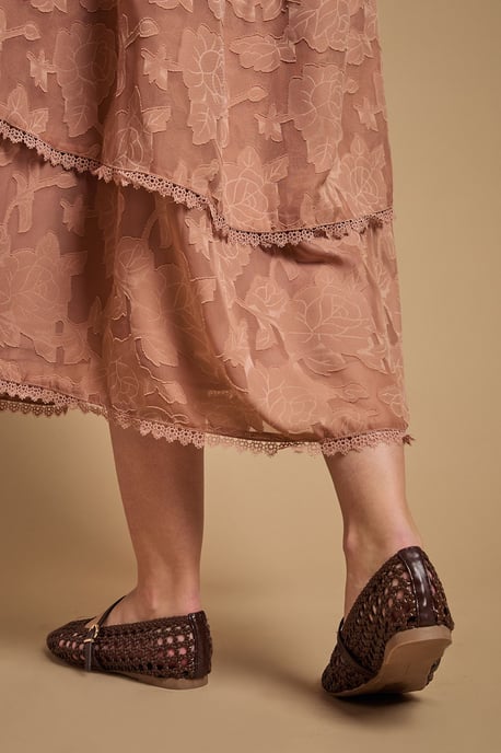 Alex Faux Leather Woven Mary-Jane Ballet Pumps - Image 4